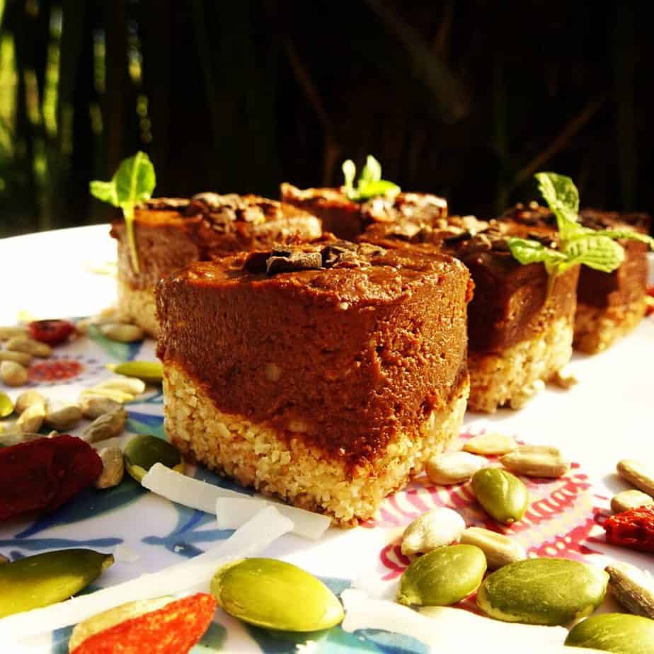 Vegan chocolate peppermint tarts
