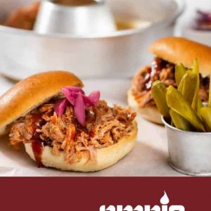 Omnia pulled pork burgers