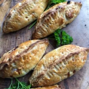 vanlife-Sausage and Apple pasties
