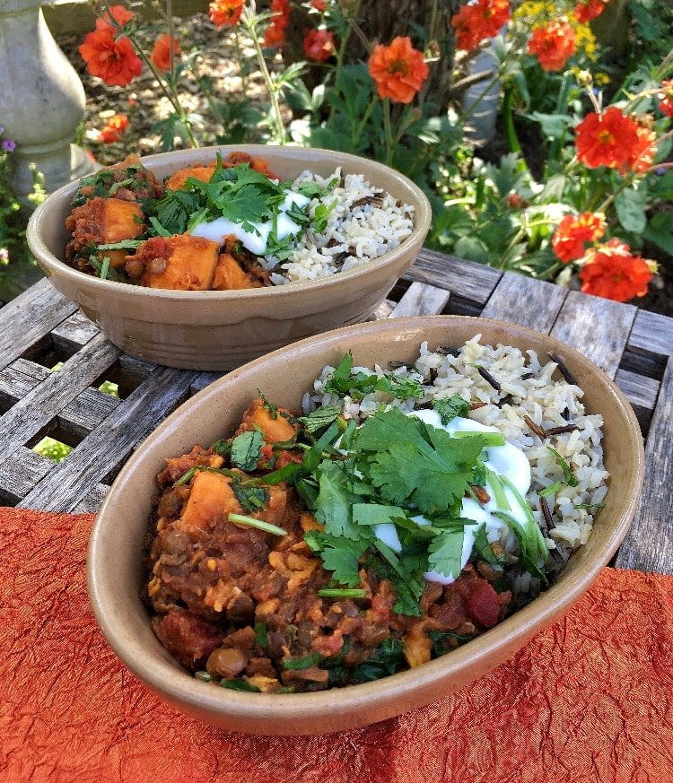 sweet potato lentil curry