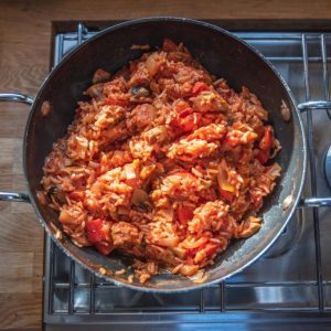 Vegetarian jambalaya campervibe