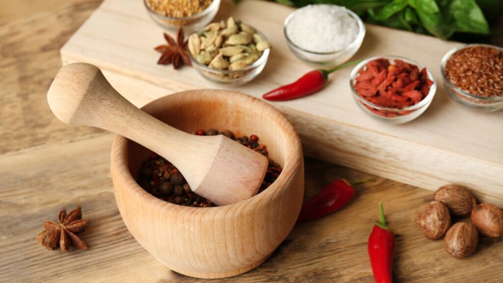 Indian spice pestle and motar