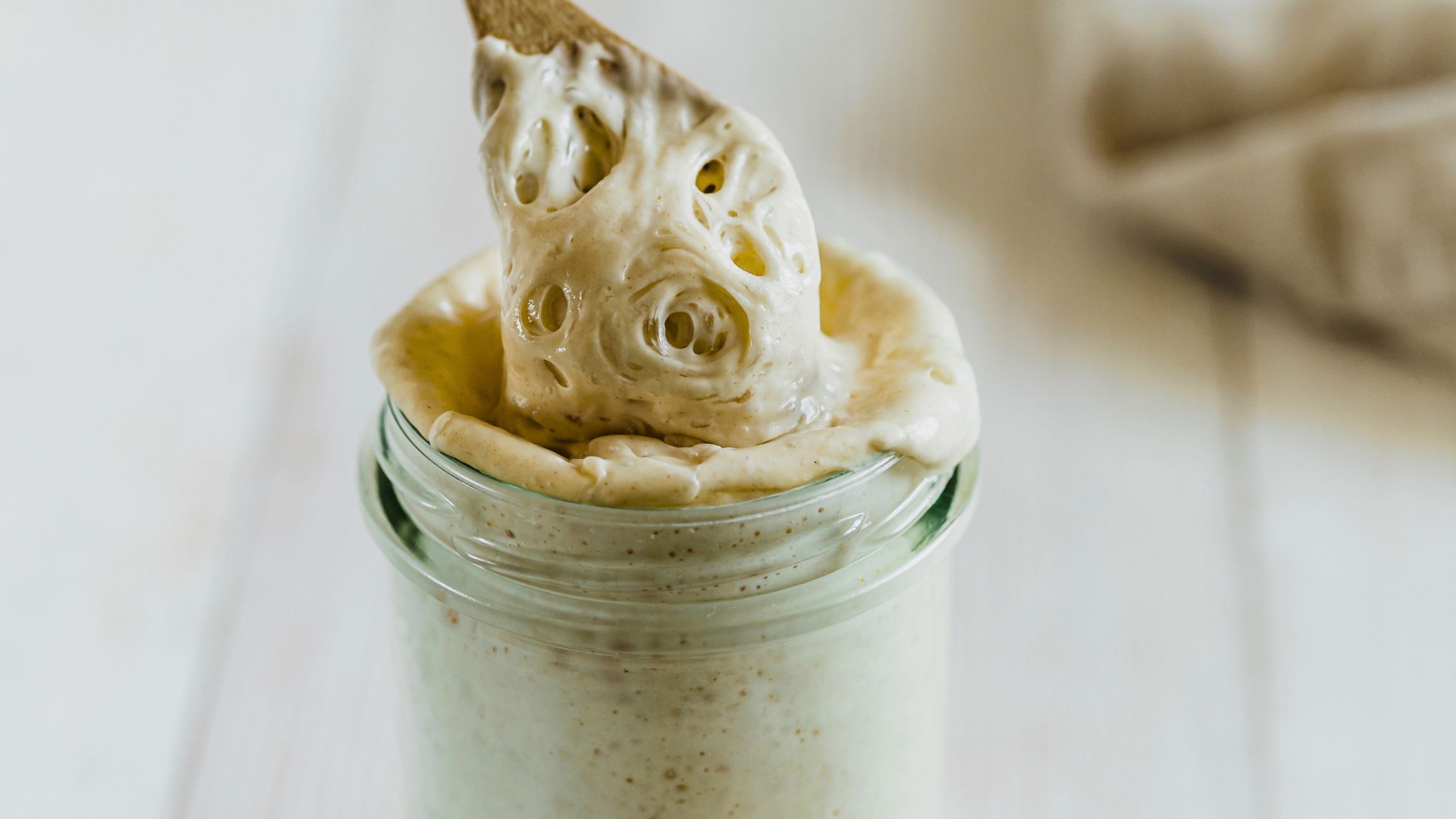 sourdogh starter in a jar